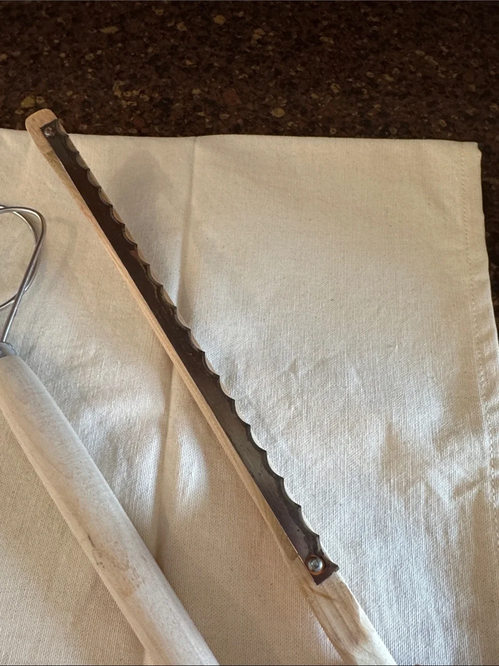 Sourdough Wooden Kitchen Utensil Set- whisk and bread knife